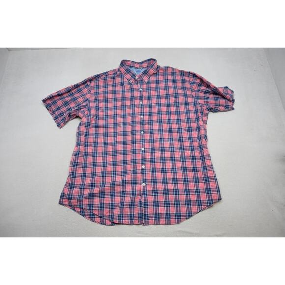 Izod Saltwater Button Up Dress Shirt Plaid Camp Shirt Mens Sz 3XLT 3XL TALL - Picture 5 of 9